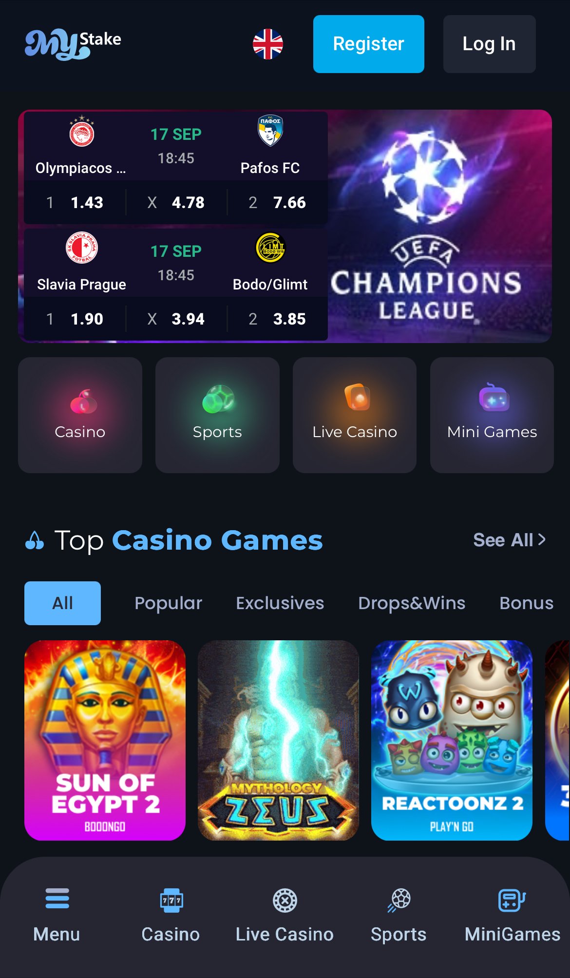 Mystake mobile screenshot takne on an iPhone in 2025 September.