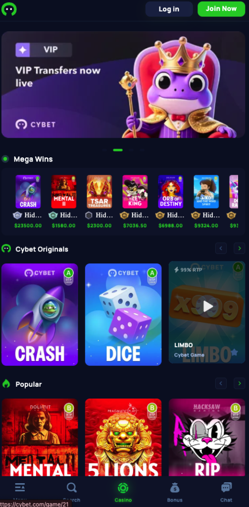 Cybet mobile screenshot taken on an iPhone in 2025 September.
